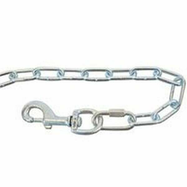 Koch Industries Koch Pet Tie-Out Chain, Double Loop, Swivel Snap End, 15 ft L Belt/Cable, For: Large Dogs Up to 85 lb A20321